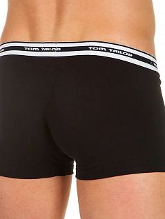Однотонные боксеры из хлопка черного цвета Tom Tailor RT70391/9999 930
